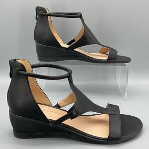 Journee Women’s Trayle Wedge Sandals Black Size 9